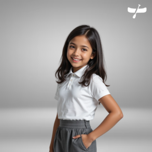 PLAYERA POLO ESCOLAR BLANCA - INFANTIL